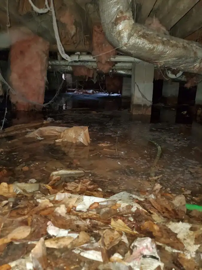 Crawl space flood assessment for Commercial Water Damage Restoration in Girard